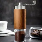 Coffee Bean Grinder Portable Wood Grain Stainless Steel Crank Hand Hand Coffee