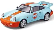 Finished Scale Model Alloy 1:24 for Porsche Classic 964 RS Simulation Car Model Sound and Light Miniature Vehicle Model Presents Ornaments(Blue)