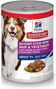 Hill's Science Diet Adult 7+ Savory Stew with Beef And Vegetables Senior Canned Dog Food, 363g, 12 Pack