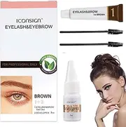 Eyebrow Dye Kit - Semi-Permanent Lash Tinting Kit,Professional Waterproof Long-wear Lash Dye Kit for Women and