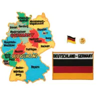 在飛比找樂天市場購物網優惠-青年個性DIY布標貼 三件組德國地圖刺繡＋德國國旗刺繡+徽章