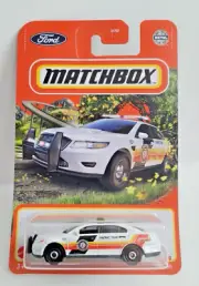 Matchbox 2022 42/100 Ford Police Interceptor White Fire Department Hazmat Team
