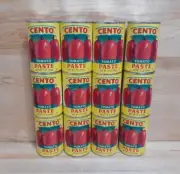 PRICED TO SELL!! 12 CANS: CENTO TOMATO PASTE plump & vine ripened 12z No gen eng