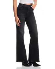 Mother Petites Lil' Hustler Roller Sneak High Rise Jeans in Not Today Satan