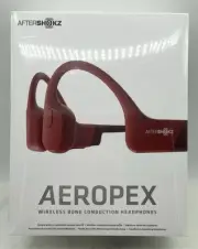 AfterShokz Aeropex Bone Conduction Wireless Headphones - Red, Sealed