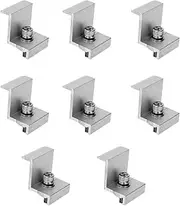 Ruimou 8Pcs Solar Panel Bezel Bracket Clips Aluminum Compatible with 30mm-35mm (1.18"-1.37") Thick PV Panels for Rooftop, RV, Yachts