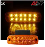 2x Led Side Marker Lights Orange Amber 12-24V Indicator Lamp Truck Lorry Trailer