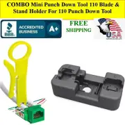 COMBO MINI 110 PUNCH DOWN TOOL, WIRE STRIPPER, & KEYSTONE HOLDER RJ45 RJ11/12