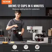 12 Cup Drip Coffee Maker with 3 Glass Carafes and 3 Warmers for Home Use