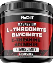 60 Capsules - Magnesium L-Threonate Capsules 500mg Magnesium Glycinate 500mg L-Theanine 200mg & Apigenin 50mg - Impressive Benefits for Support Positive Mood, Immune System, Brain Health & Focus