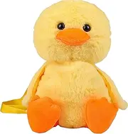 [Lefe Liee] duck stuffed animal bag, cute duck plush stuff backpack adult decor accessories purse, kawaii unique novelty fun purse duck toy plushie gifts, Yellow, Duck