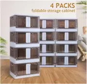 Closet Organizers and Storage 8.5 Gal, Storage Bins with Lids 4 Pack, Stackable