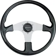 Ultraflex Corse-B/S Corse Steering Wheel Soft Touch Grip Black Grip Silver Spoke