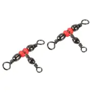 3 Way Swivel, 60Pcs 33lb Stainless Steel T-Turn Barrel Terminal Tackle, Black