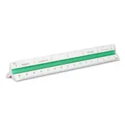 Aluminum Engineer Color-Coded Solid Drafting Scale, 6IN, Silver