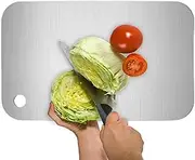 Kitchen Cutting Board - Stainless Steel Meat Chopping Board | Stainless Steel Meat Vegetable Cutting Board, Multifunctional Chopping Board for Preparing Fish, Meat, Vegetable, Cooked Food