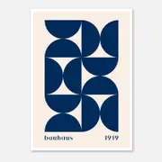 Galrie Bauhaus 1919 - Elegant Minimalist Geometric Art Print for Modern Interiors, Poster Only, 70 x 100cm (28 x 40inch)
