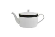 Mikasa Luxe Deco Kitchen China 4-Cup Teapot Jug Tableware, 1.1L, White