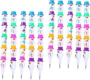 ROMISBABA 20pcs Stackable Snowman Pencils for Christmas Crafting Non-sharpening Design for Boys and Girls School Supplies and