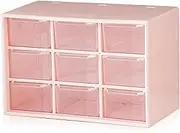 Daseeme Plastic Parts Storage Box 9 Drawer Storage Hardware and Craft Cabinet Wall Mount