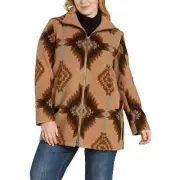 Pendleton Women's Wool Blend Walker Coat Tan Size XS