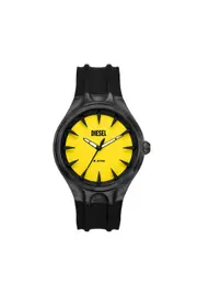 [Diesel] Diesel - Streamline three-hand black silicone watch - Timeframes - Man - Black UNI Black