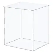 Acrylic Display Case Plastic Cube Storage Box Clear Assemble Showcase 36x31x41cm
