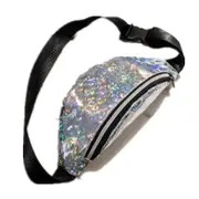 2 Pcs Women Reversible Sequin Glitter Waist bag Fanny Pack money Belt Bum Bag Pouch Hip Purse Messenger Bag Travel Holiday Wallet