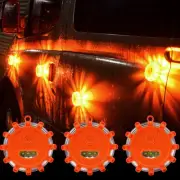 3x Pack Amber LED Car Truck Emergency Road Warning Hazard Flash Strobe Light Bar