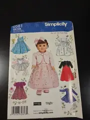 Simplicity Doll Clothes Pattern 0581 - Uncut Factory Fold