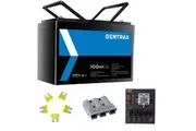 Gentrax 12V 100Ah Lithium Battery + VoltX 12V Control Box + 3pin 50A Anderson Plug + 1*5PC 20A Fuse
