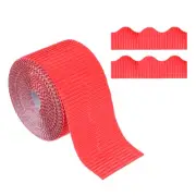 3.9inch x 49.2ft Bulletin Board Border Scalloped Trim for Classroom Decor Red