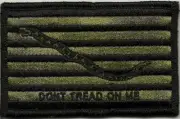 VELCRO® BRAND Fastener Morale Patch Gadsden Navy Jack OLV DRB 3x2"