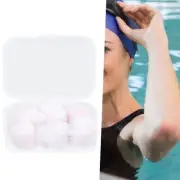 6Pcs Waterproof Earplug Reusable Noise Reduction Wax Cotton Earplugs For