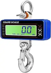 [JAJAJ] Industrial Digital Crane Scale Heavy Duty Crane Scale, 65ft Remote Control 1500kg/500kg Digital Hanging Scale, LCD/LED Display Industrial Portable Hook Scale for Farm,Livestock,Factory,Construction(LC