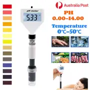 Digital PH Meter Tester Pen Temperature Soil Skin Meat Acidity Monitor Portable