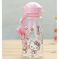 在飛比找蝦皮購物優惠-韓國正品HelloKitty兒童吸管水瓶凱蒂貓運動水壺450