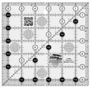Creative Grids 6.5" Square Quilting Ruler Template CGR6 Non Slip Turn-a-Round