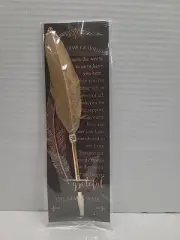 Gold Wedding Pen for Guest Book 9" Reception Accessory Quill Feather