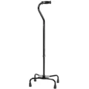 Quad Cane Large Base Black 300 LB Weight Capacity
