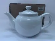 White 2 Cup Hampton Ceramic Teapot White Old Amsterdam NEW