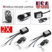 2pc Wireless Remote Control Switch ON/Off Strobe For LED Work Light Bar Offroad