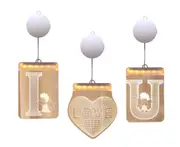 C78 I LOVE YOU 3D Warm White Mood Light Valentiness Day Decor String Lights for Indoor Outdoor Home Room Party Wedding