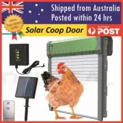 Automatic Chicken Solar Coop Door Opener Timer Remote Control Auto Light Sensor