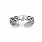 Sterling Silver Lovely Celtic Heart Toe Ring