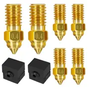 6Pc for Ender 3 V3 SE Nozzle Kit,3D Printer Brass Nozzles 0.4mm 0.6mm 0.8mm,High-Temperature Resista