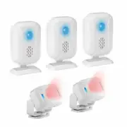 Wireless Door Bell Infrared Motion Sensor Indoor Alert Chime 2 Sensor + 3 Alarm