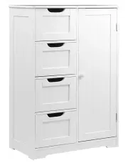 [Artiss] Bathroom Cabinet Storage Drawers White