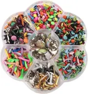 Perfeclan Mini Scrapbooking Brads, Assorted Color Metal Paper Fasteners, Brad...