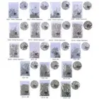 1440Pcs Crystal Flat Back Round Shape Rhinestones Mixed Nail Gems Gemstones Kits